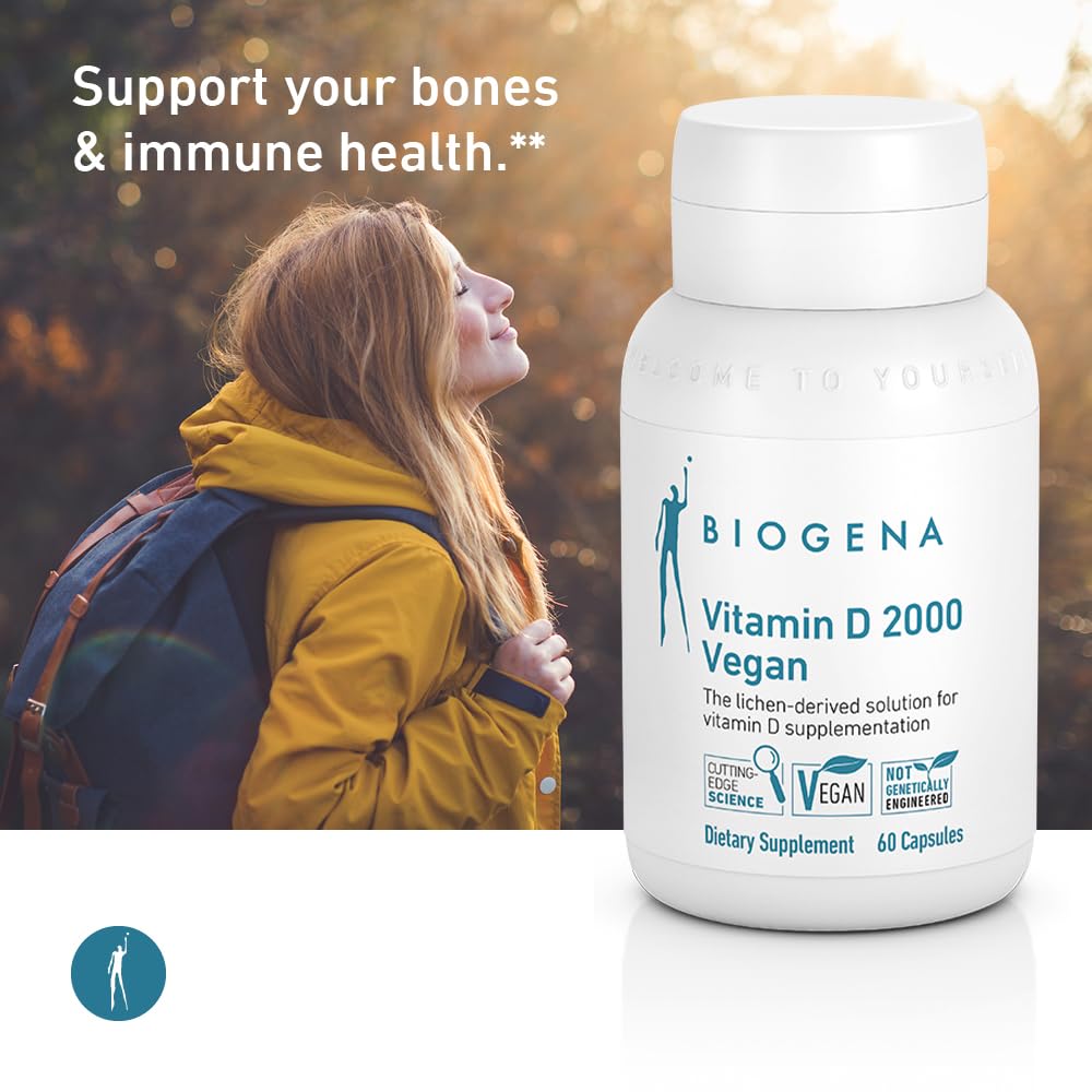 Biogena Vitamin D 2000 Vegan Formula Vitamin D3 Capsule, 60 Capsules