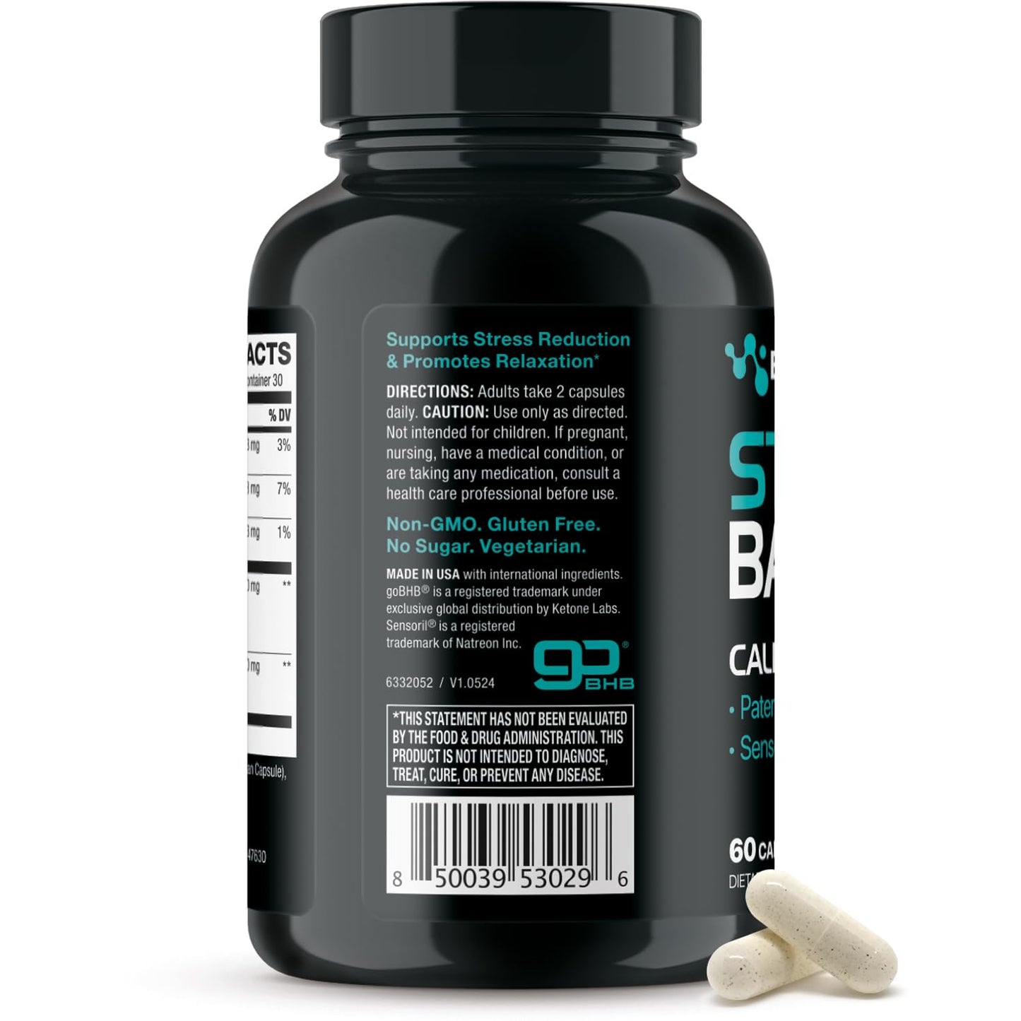 Real Ketones Calming Cortisol Supplement Capsule 60 Count