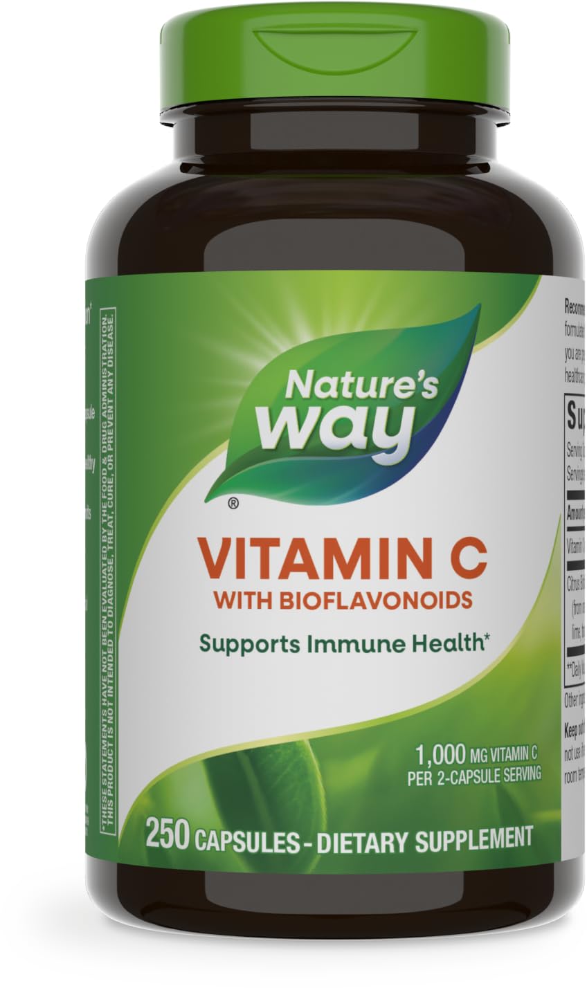 Nature's Way Vitamin C-500mg with Bioflavonoids 250 Capsules
