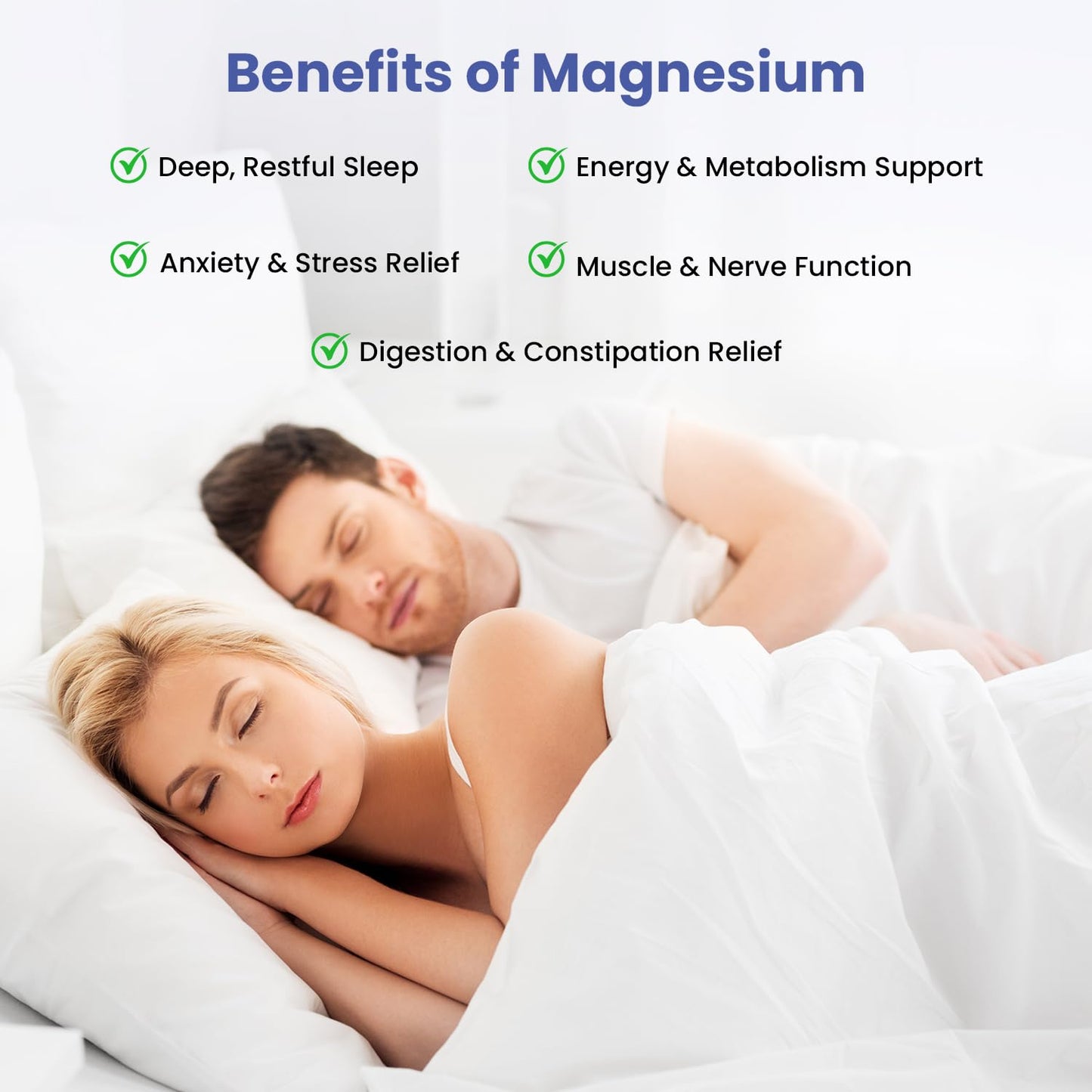 VITAMIZED 7 in 1 Magnesium Glycinate Complex Citrate, Bisglycinate, & More Capsules, 90 Count