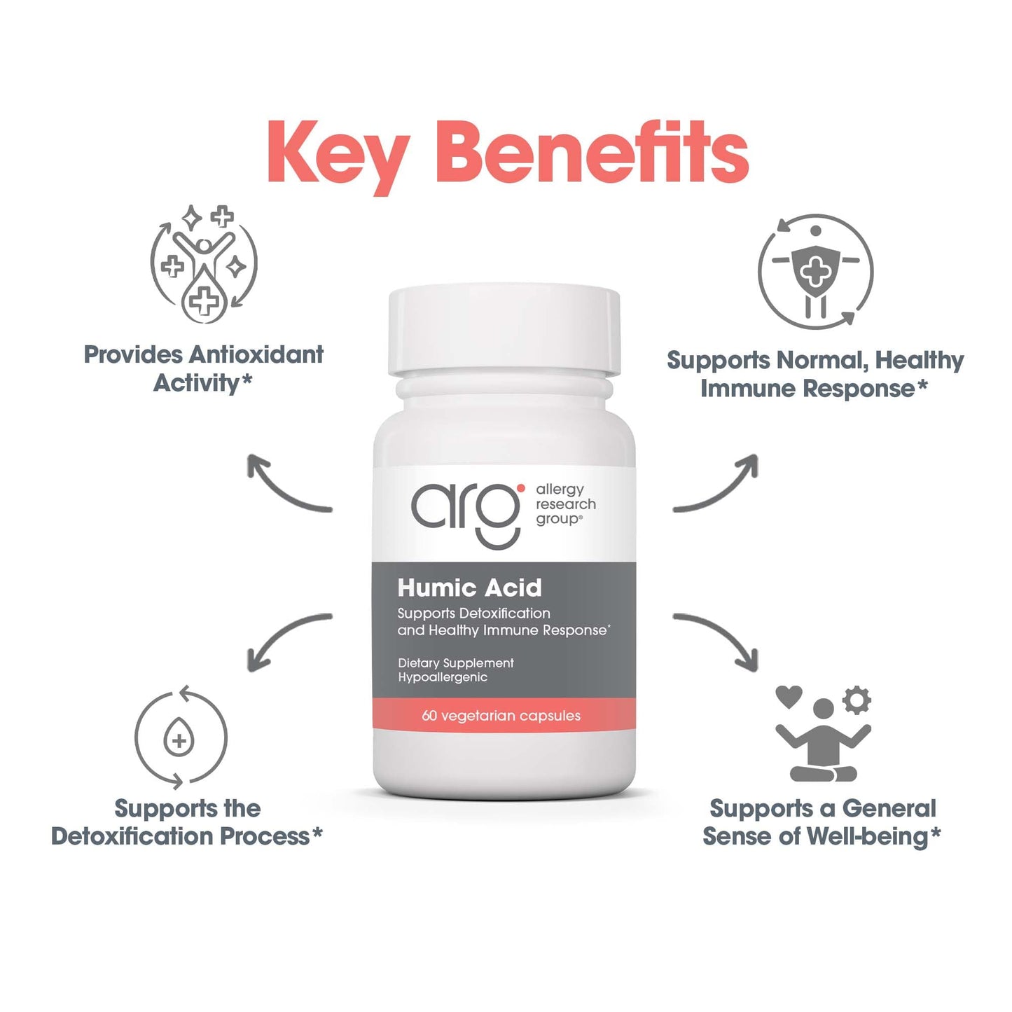 Allergy Research Group Humic Acid 750 mg - Capsule - 60 Capsules