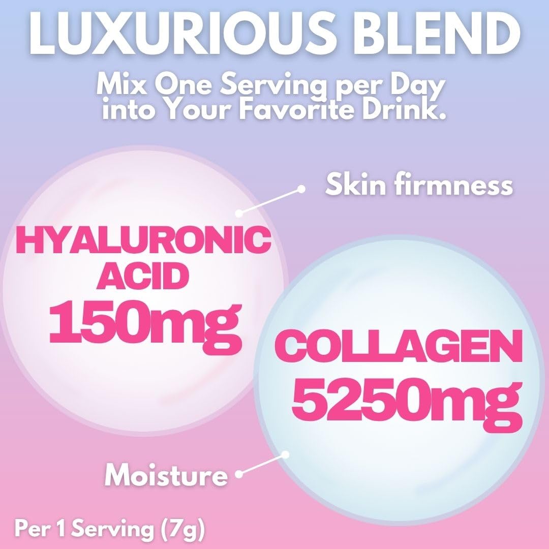 FINE JAPAN Marine Collagen Powder with Hyaluronic Acid, CoQ10 & Elastin, 3-Pack