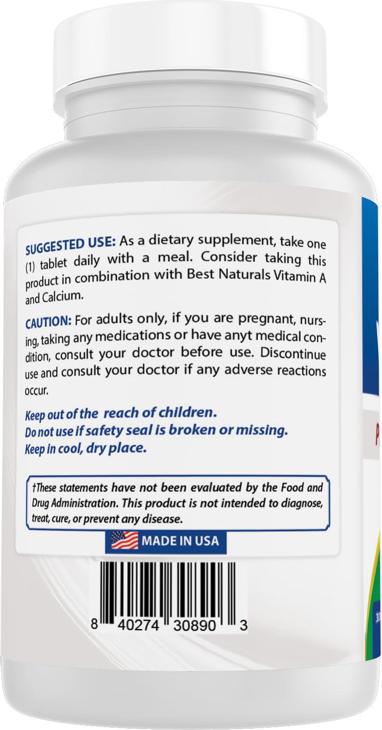 Best Naturals Vitamin D3 5000 IU Tablet, 300 Tablets