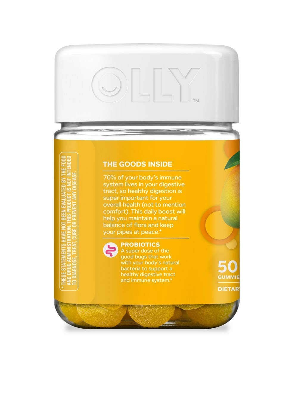 OLLY Probiotic Immune and Digestive Health One Billion Live Cultures Dietary Supplement Gummy, 2 Pack