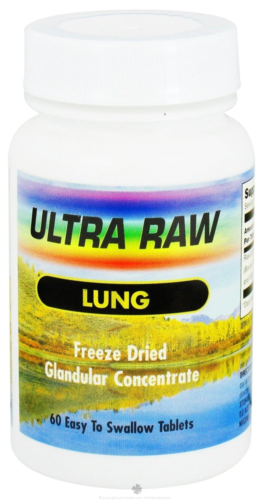 Ultra Enterprises Ultra Raw Lung Glandular 200mg, 60 Tablets