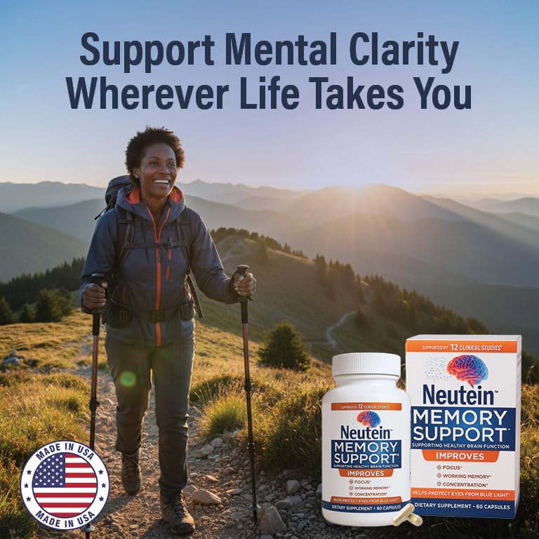 Neutein Brain Supplement for Memory and Focus, 240 Capsules