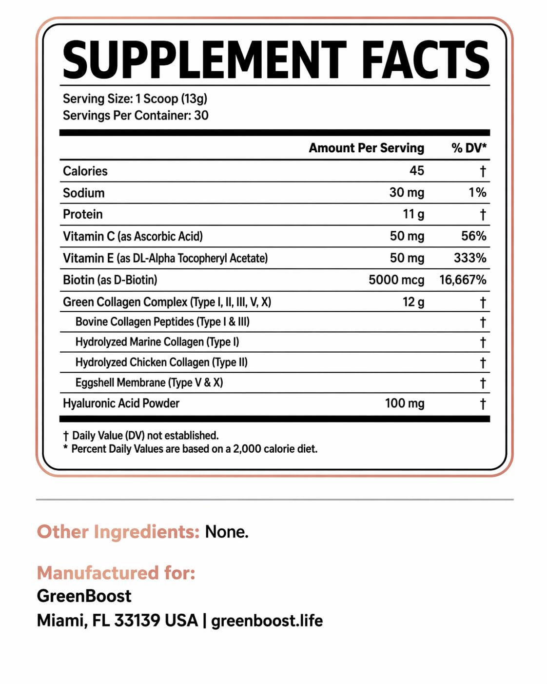 Green Boost Multi-Source Collagen Peptides Powder, 13.76 oz