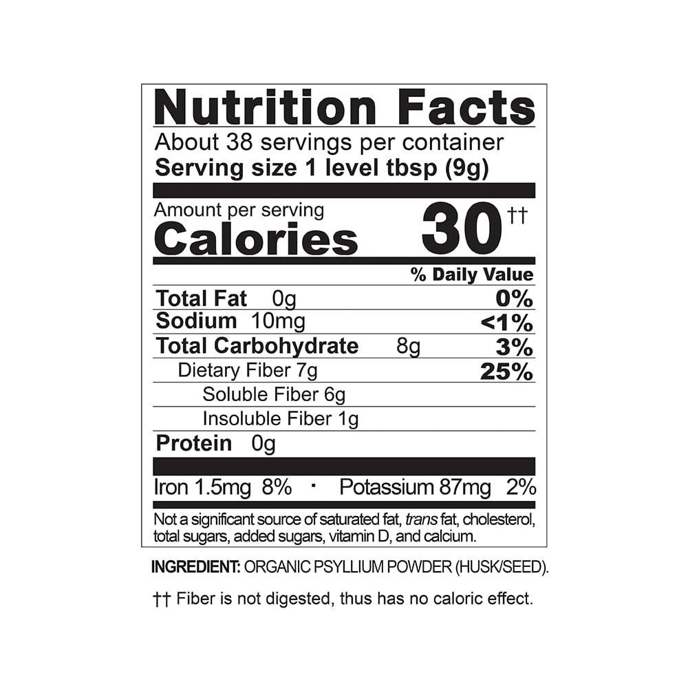 Nutrakore Inch by Inch Organic Psyllium Husk Powder 12 oz