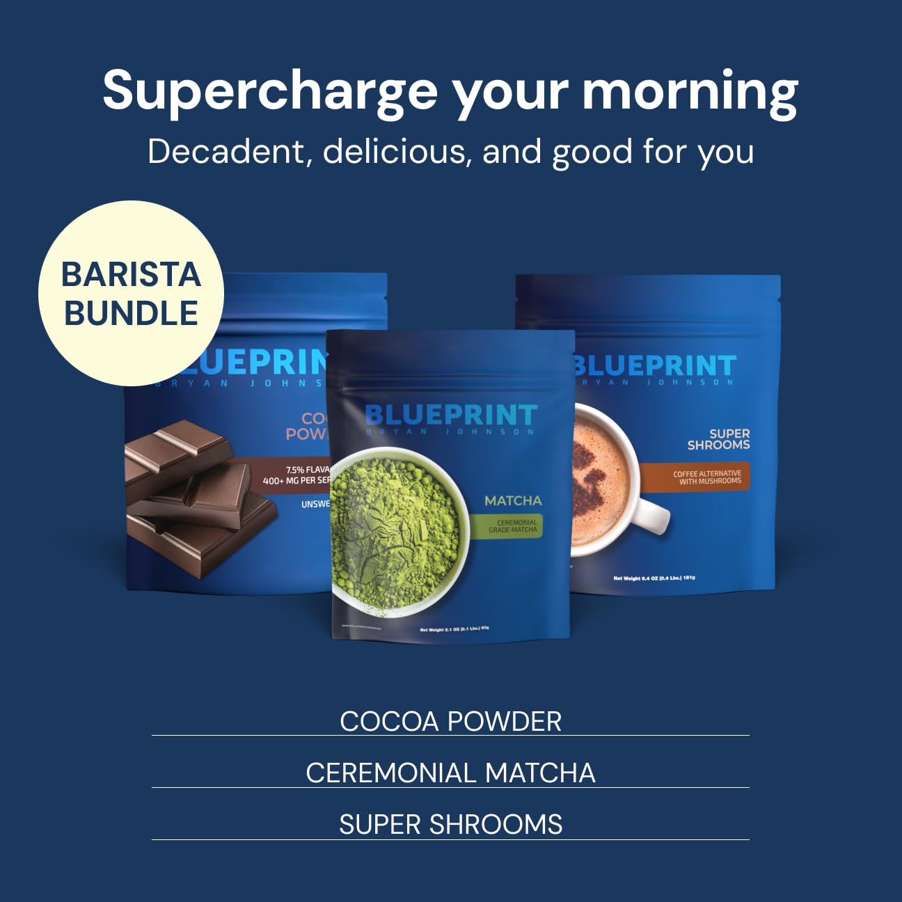 Blueprint Bryan Johnson Super Shroom Coffee Powder 30 Servings