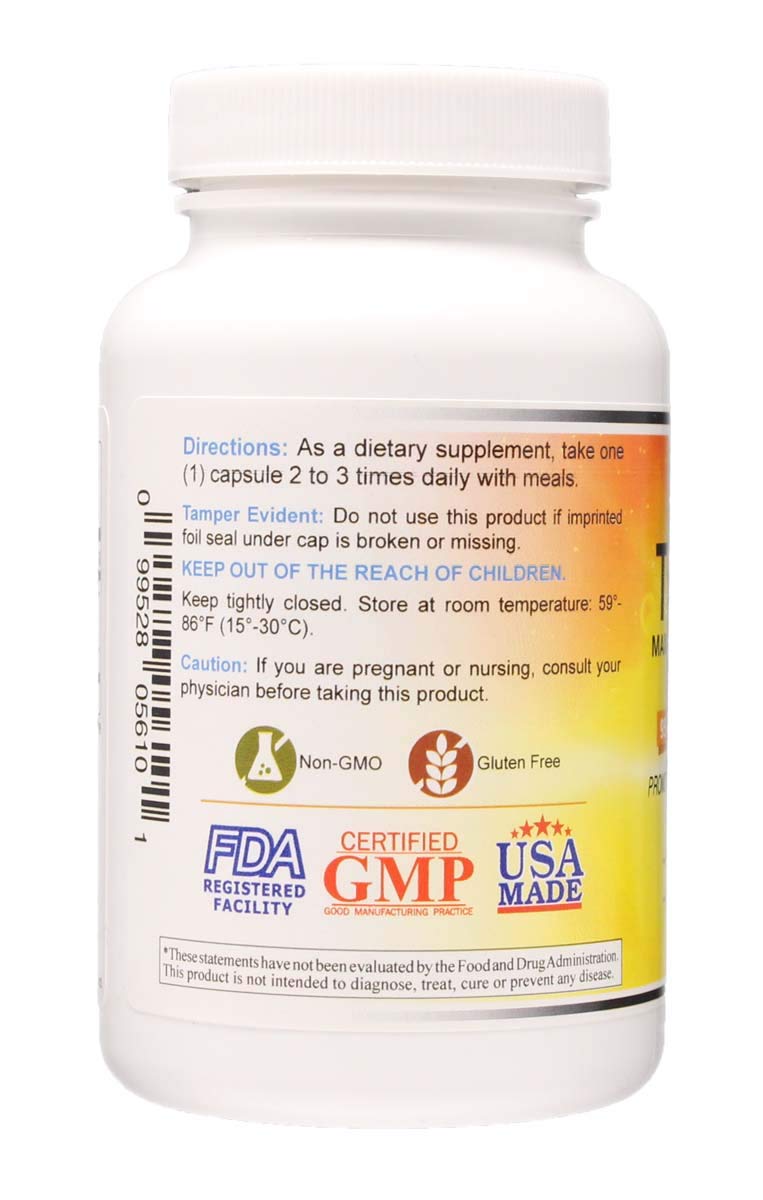 Wonder Laboratories Maximum Strength Turmeric with BioPerine 95% Curcumin Extract Capsules 100 Count