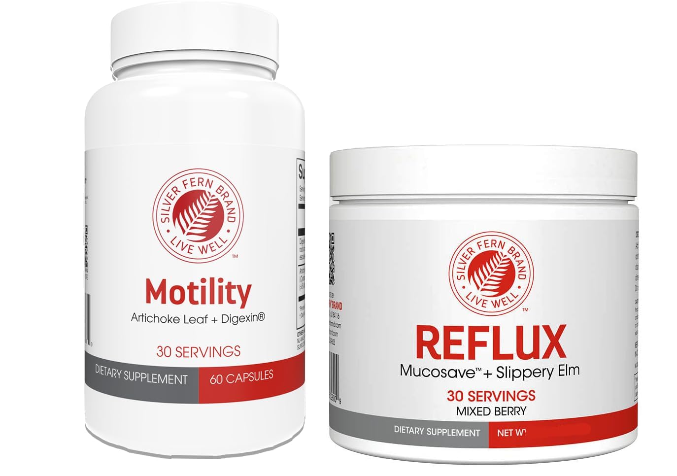 Silver Fern Slow Motility+ Kit – Digestive Support Bundle – Mango Flavor Powder, Capsules, 1 Pack