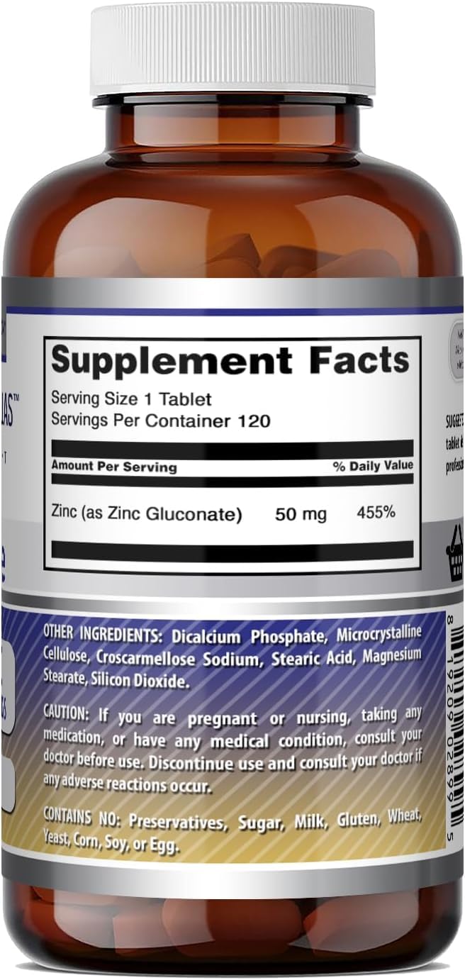 Amazing Nutrition Zinc Gluconate Supplement, 500 Tablets