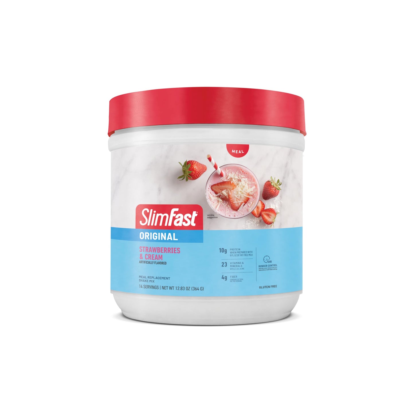 SlimFast Meal Replacement Powder Original Strawberries & Cream, 14 Servings, Pack of 3