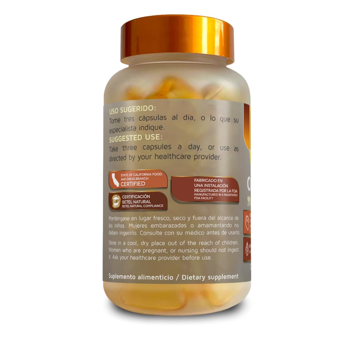 Betel Natural Premium Omega-3 Fish Oil EPA/DHA Softgels, 90 Count