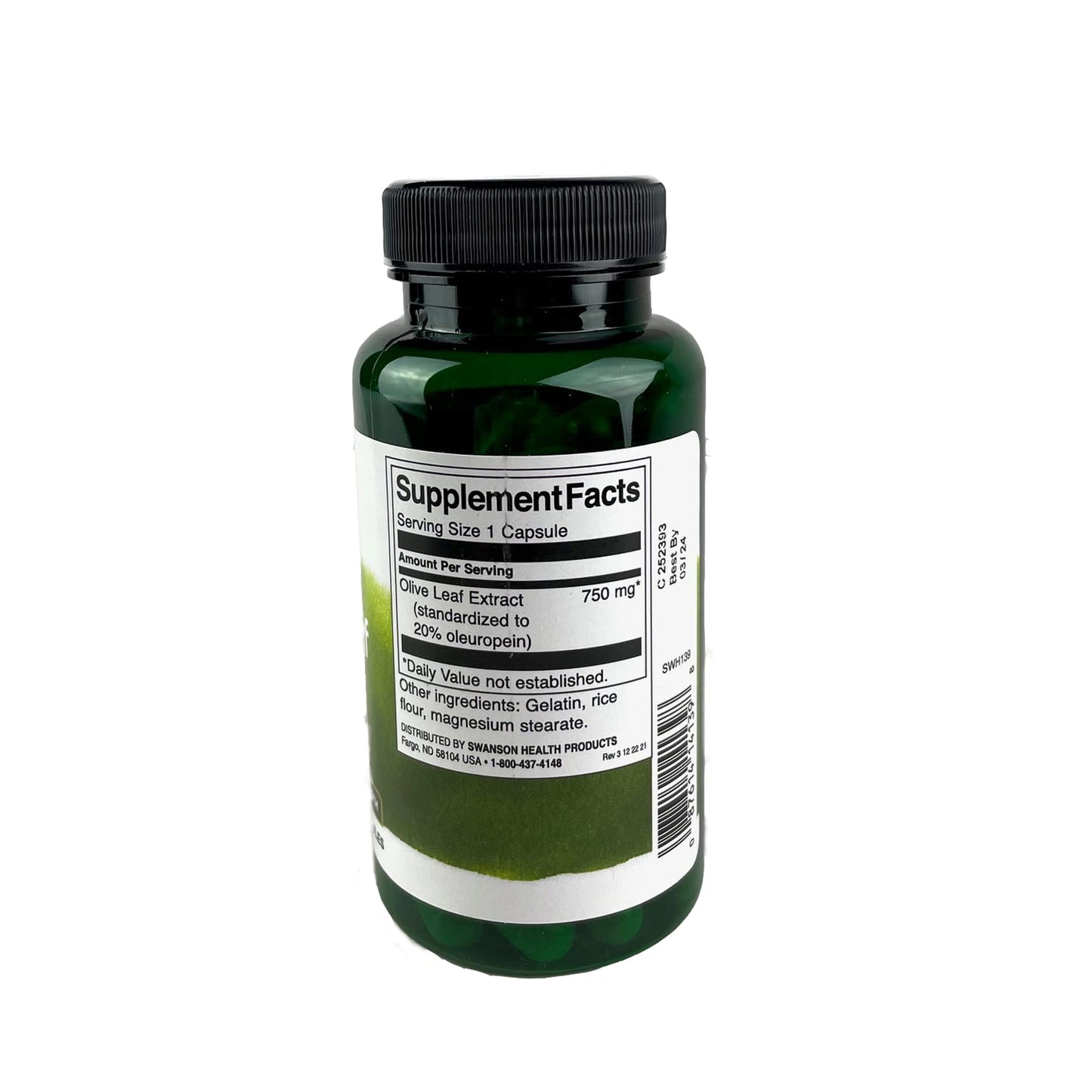Swanson Olive Leaf Extract Capsules 120 Capsules