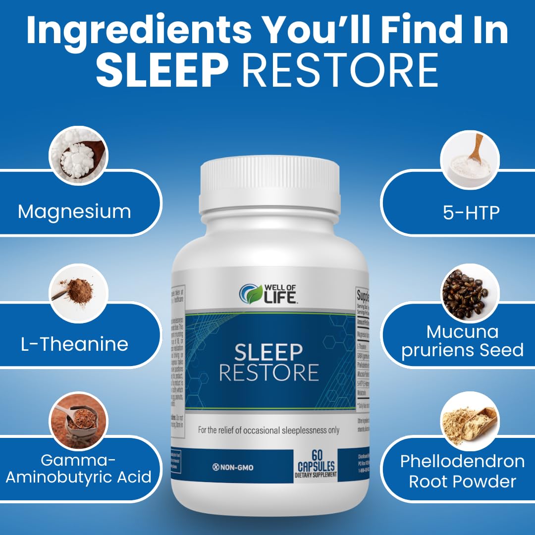 Well of Life Sleep Support Supplement for Adults Capsule 60