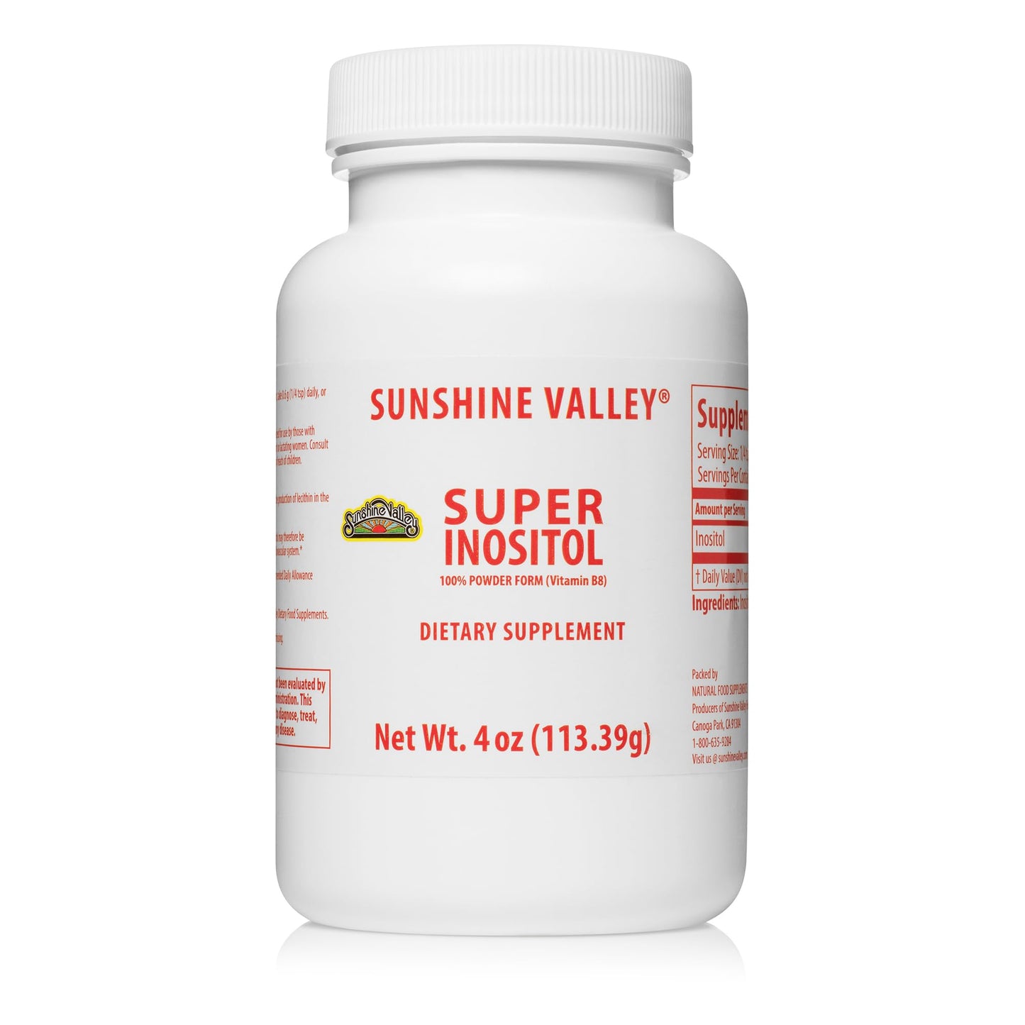 Sunshine Valley Super Inositol Powder 4 oz