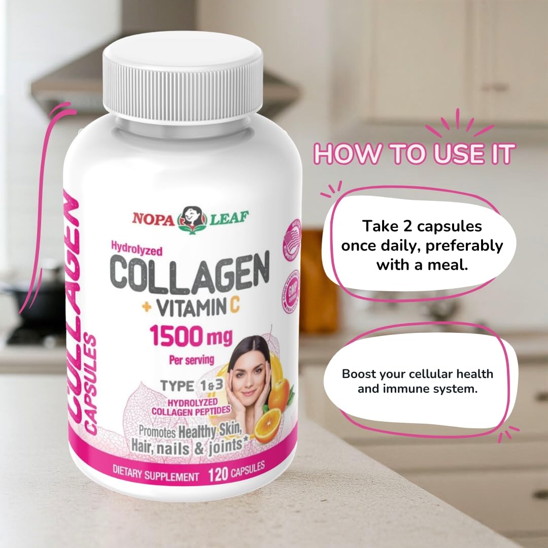 Generic Collagen Capsules with Vitamin C, 1 Count