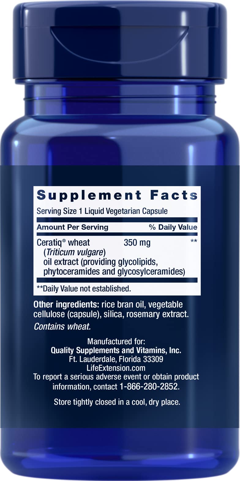 Life Extension Skin Restoring Ceramides 90 Capsules
