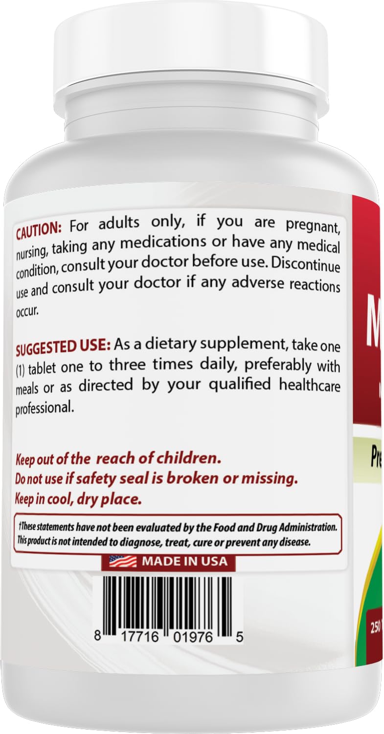 Best Naturals Manganese (Manganese Amino Acid Chelate) 8 mg Tablet, 250 Tablets
