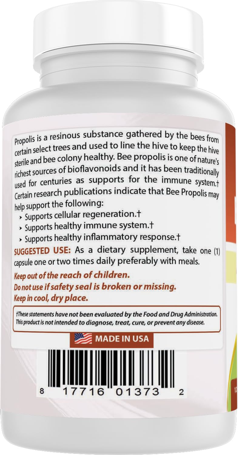 Best Naturals Bee Propolis 500 mg Capsules 240 Count