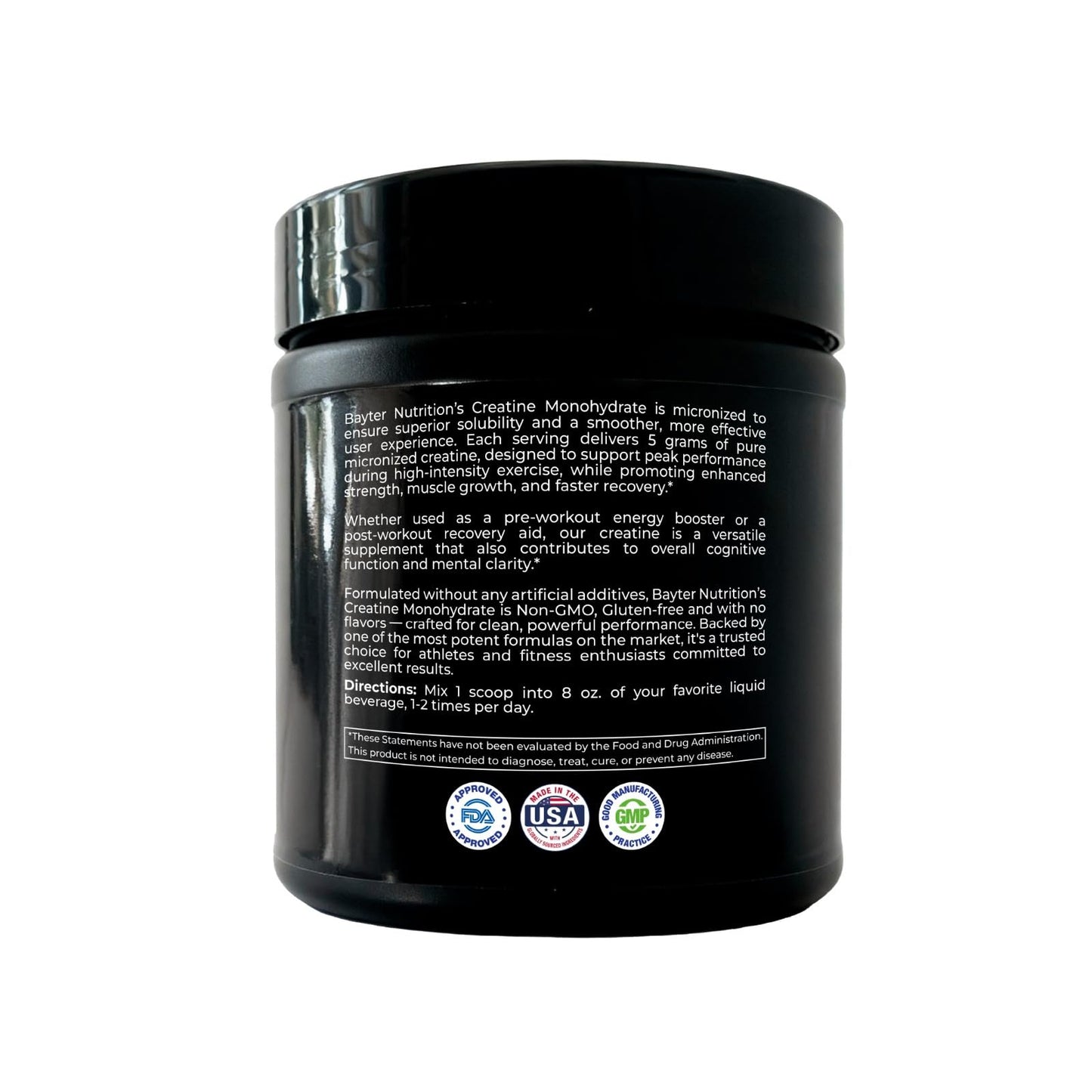 Bayter Nutrition Micronized Creatine Monohydrate Powder 60 Servings