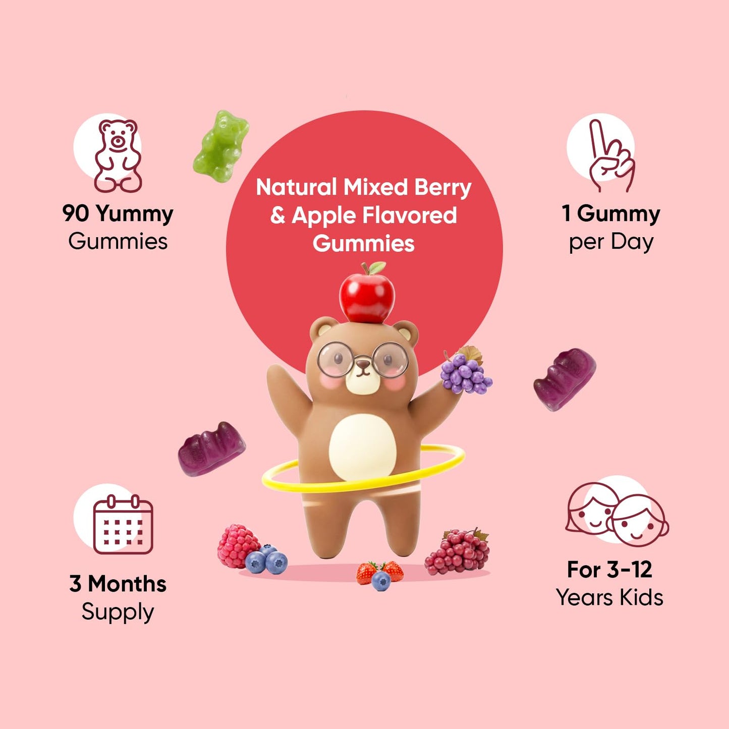 maxmedix Kids Magnesium Citrate Gummies 90 Count
