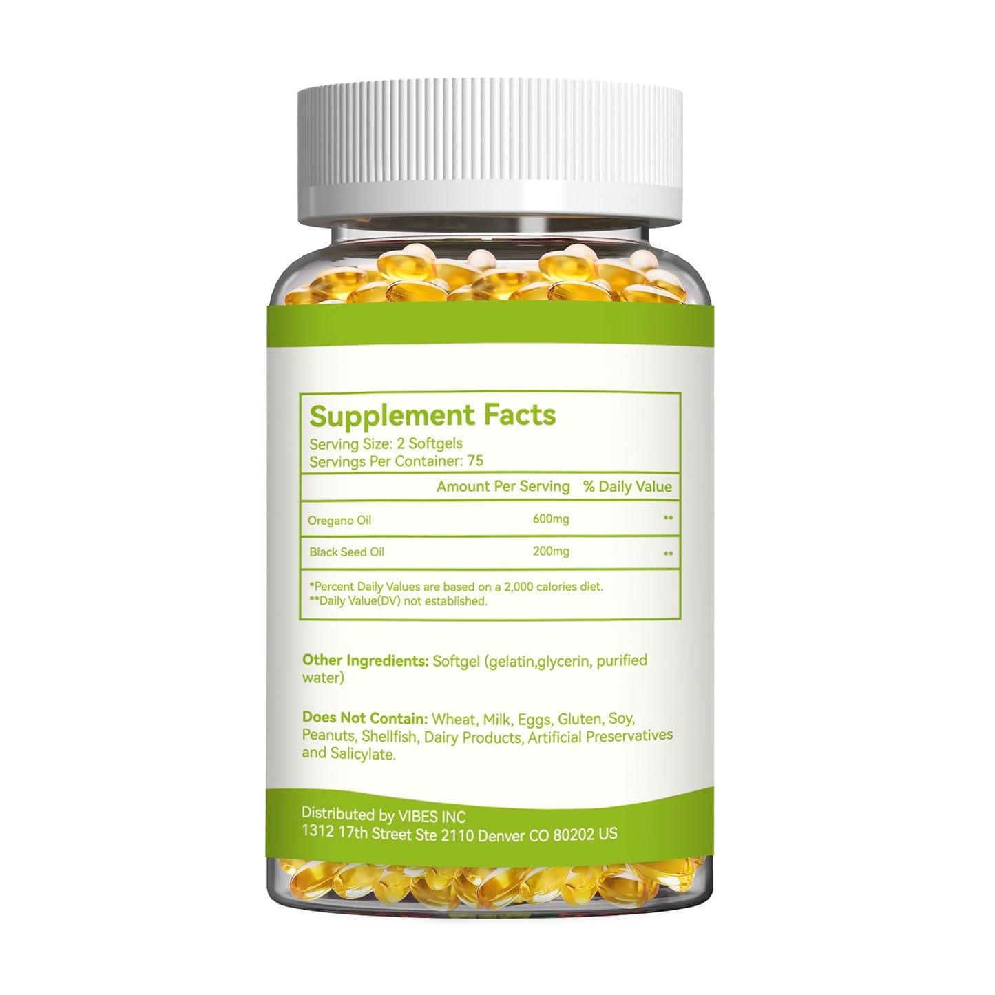 SmildeHeal Oregano Oil with Black Seed Oil Softgels, 150 Softgels