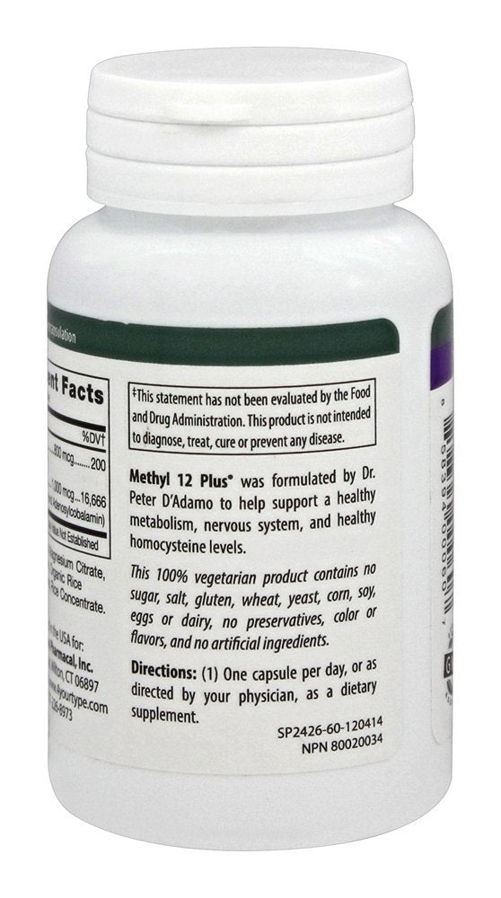 D'Adamo Personalized Nutrition Methyl 12 Plus Capsule 60 Count