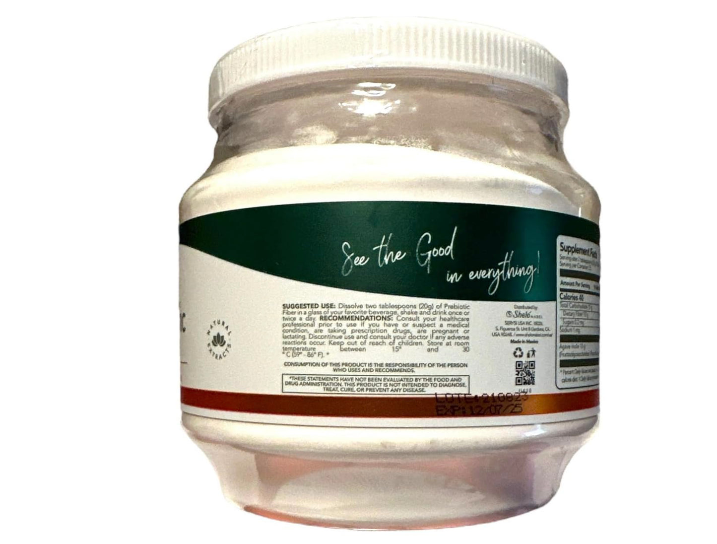 Generic Shelo Nabel Prebiotic Fiber Blue Agave Inulin Powdered Premix Powder 17.63 oz