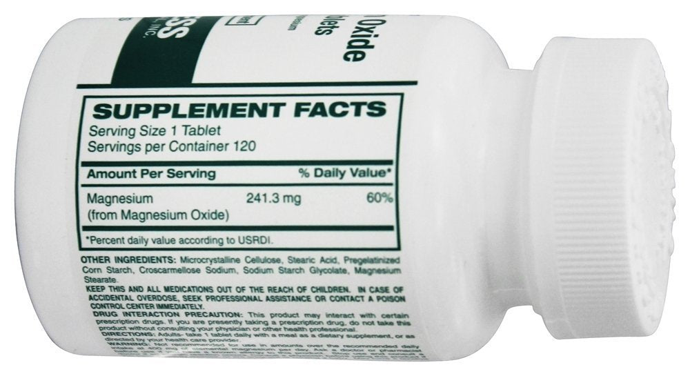 Cypress Pharmaceuticals Magnesium Oxide 400 mg Tablets, 120 Count