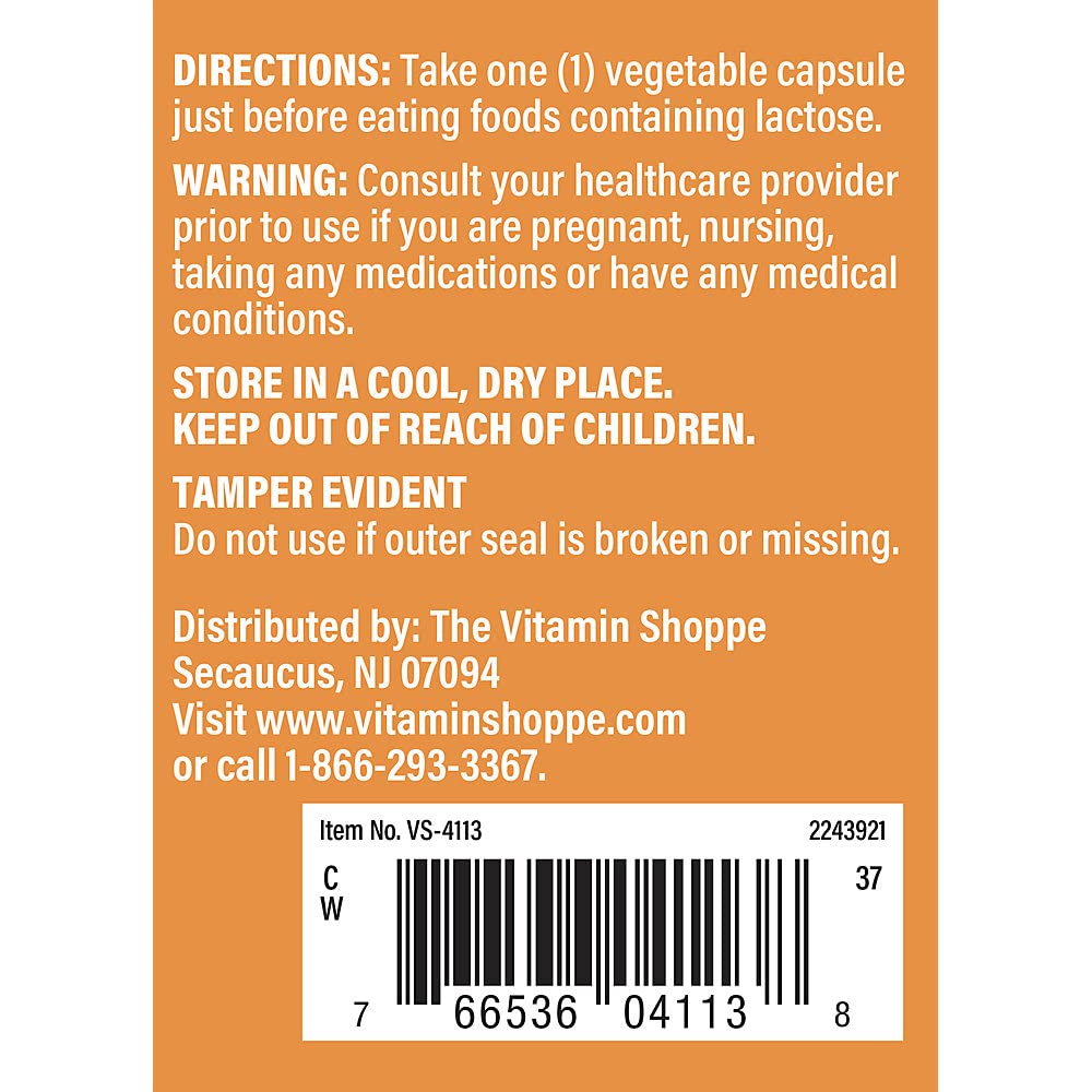 The Vitamin Shoppe Extra Strength Lactase Enzyme Digestive Aid Capsule, 90 Count