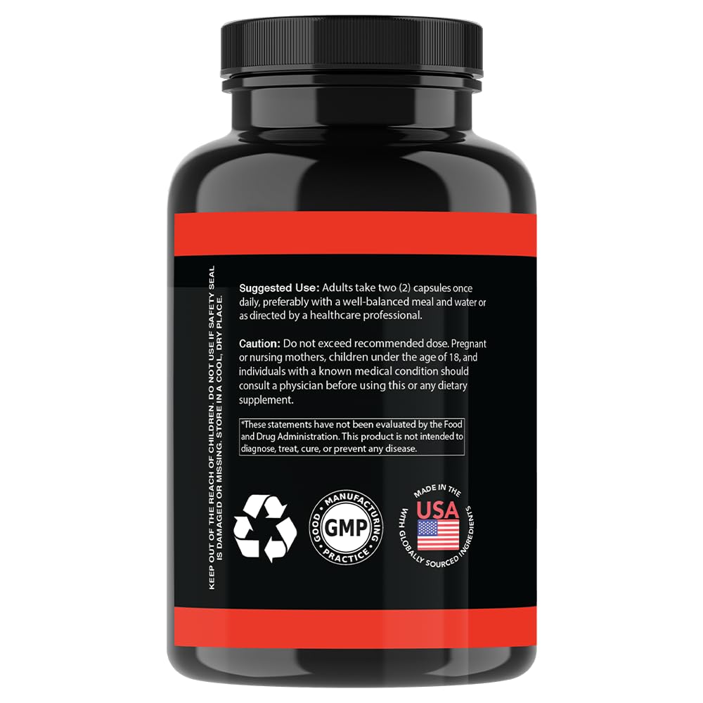 Angry Supplements Turmeric Ginger Maxx + Apple Cider Vinegar with Beet Root Capsules, 120 Count