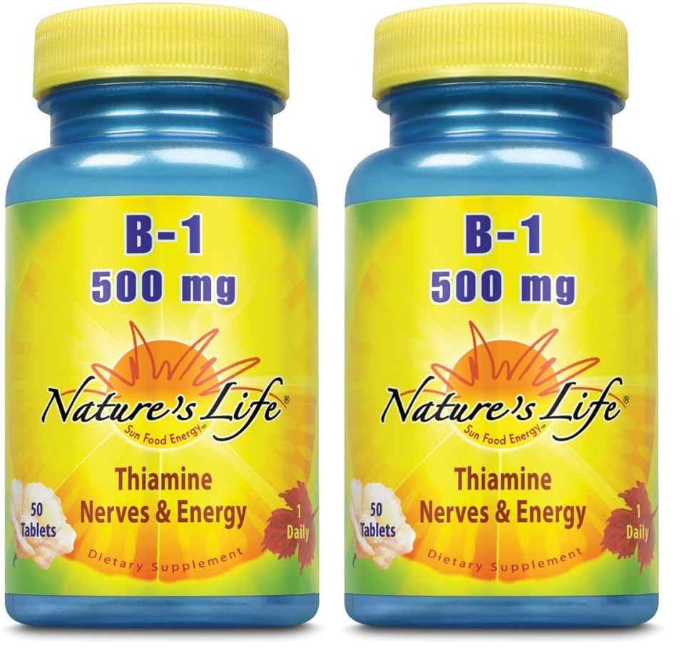 Nature's Life Vitamin B-1 500 mg Tablet, 100 Tablets