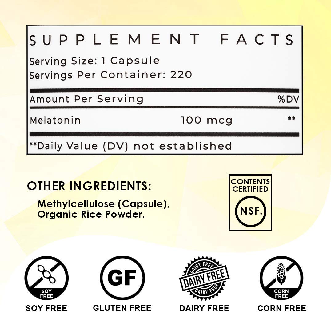 Lifted Naturals Micro Melatonin Capsule 220 Count
