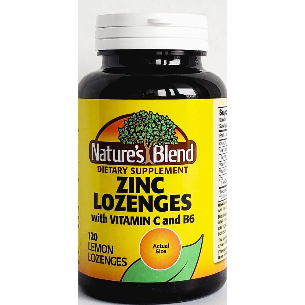 Nature's Blend Zinc Lozenges Lemon 120 Count