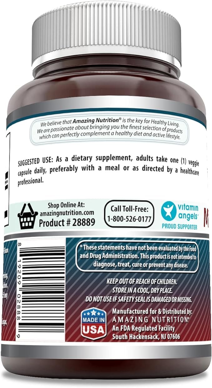 Amazing Nutrition Micronized DHEA Supplement 100 Mg Veggie Capsules, 240 Count