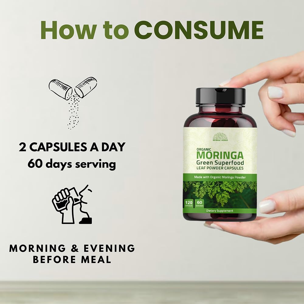 Hebhac Herbs Organic Moringa Powder 120