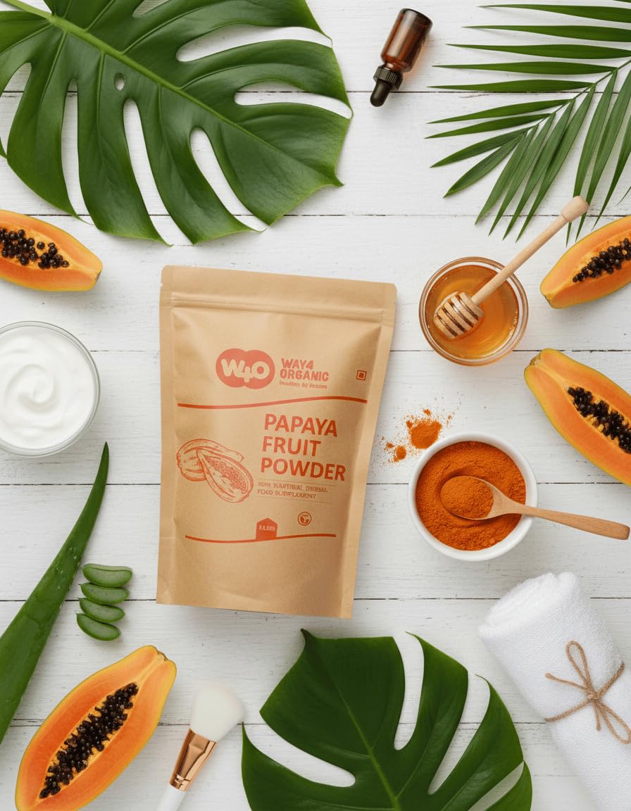 WAY 4 ORGANIC W4O Papaya Fruit Powder, 16 Ounces