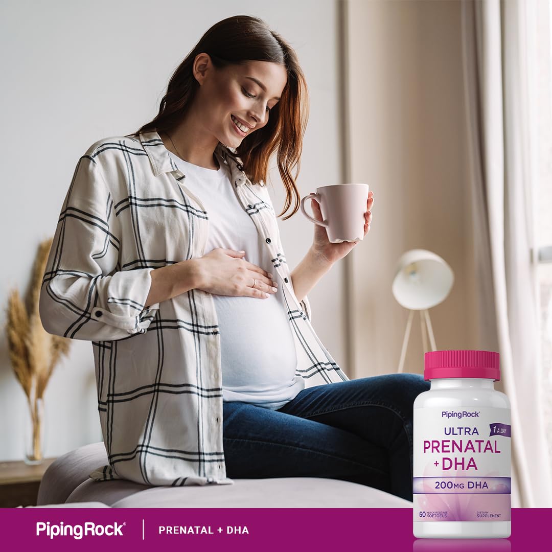 Piping Rock Prenatal Vitamins for Women with DHA Softgel 60