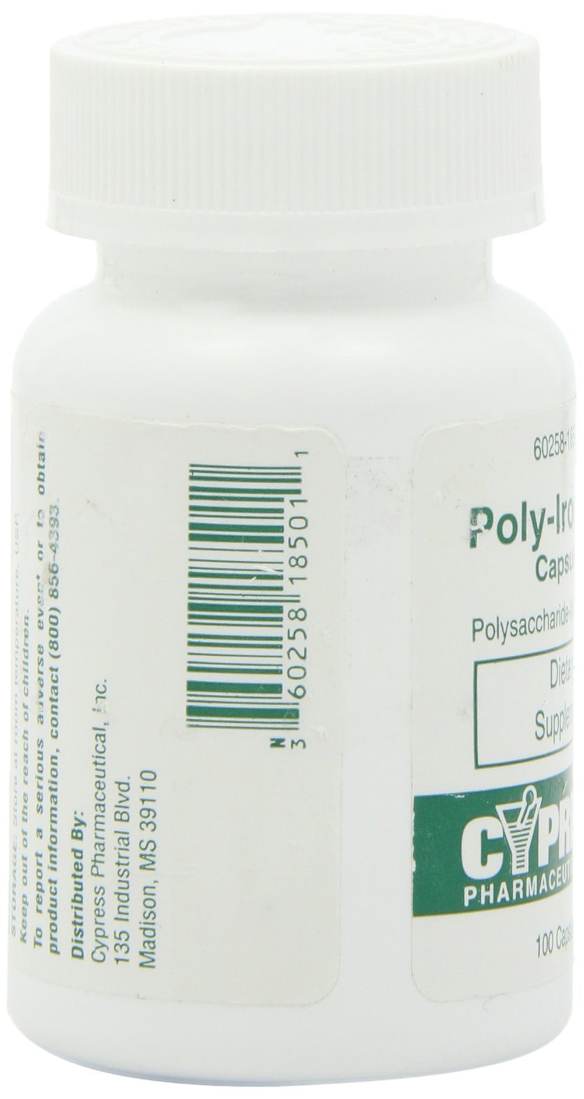 HIBROU Poly Iron Capsules 150 mg, 100 Capsules