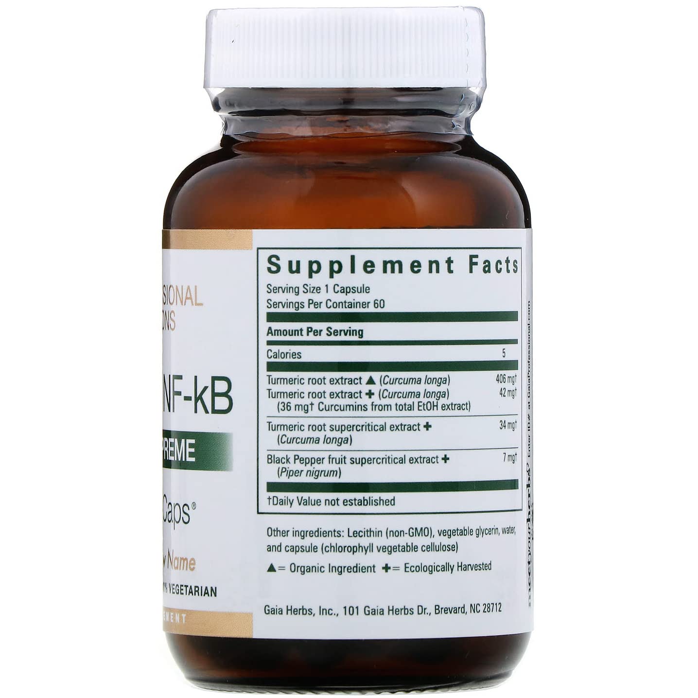 Gaia Herbs Curcuma NF-kb Turmeric Supreme 60 Capsules