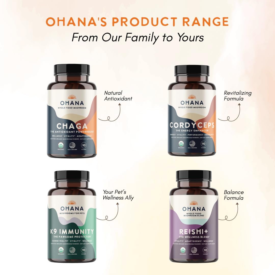 Ohana Mushrooms Cordyceps Capsule, 90 Capsules