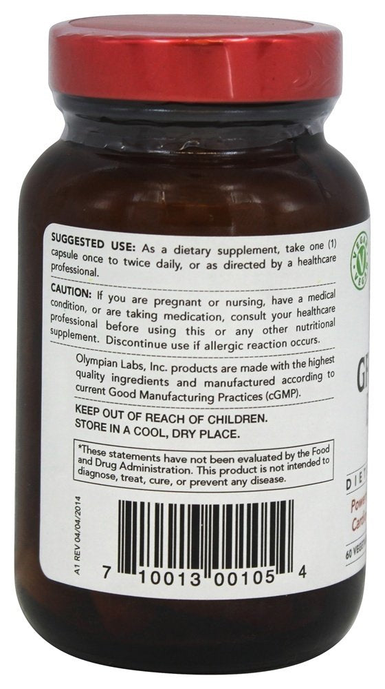 Olympian Labs Grape Seed Extract 600mg Capsule, 60 Count