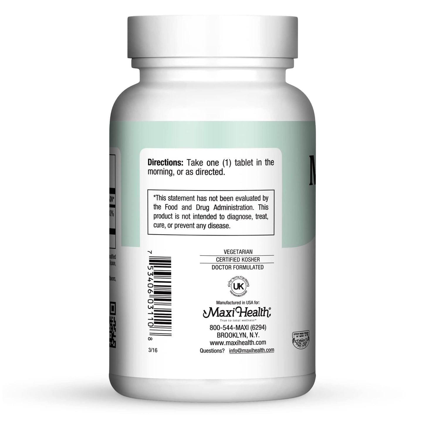 Maxi Health Vitamin B6 Supplement Capsules, 100 Count