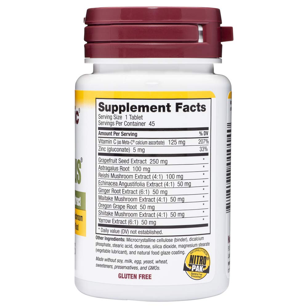 NutriBiotic DefensePlus Vegan Tablet, 45 Tablets