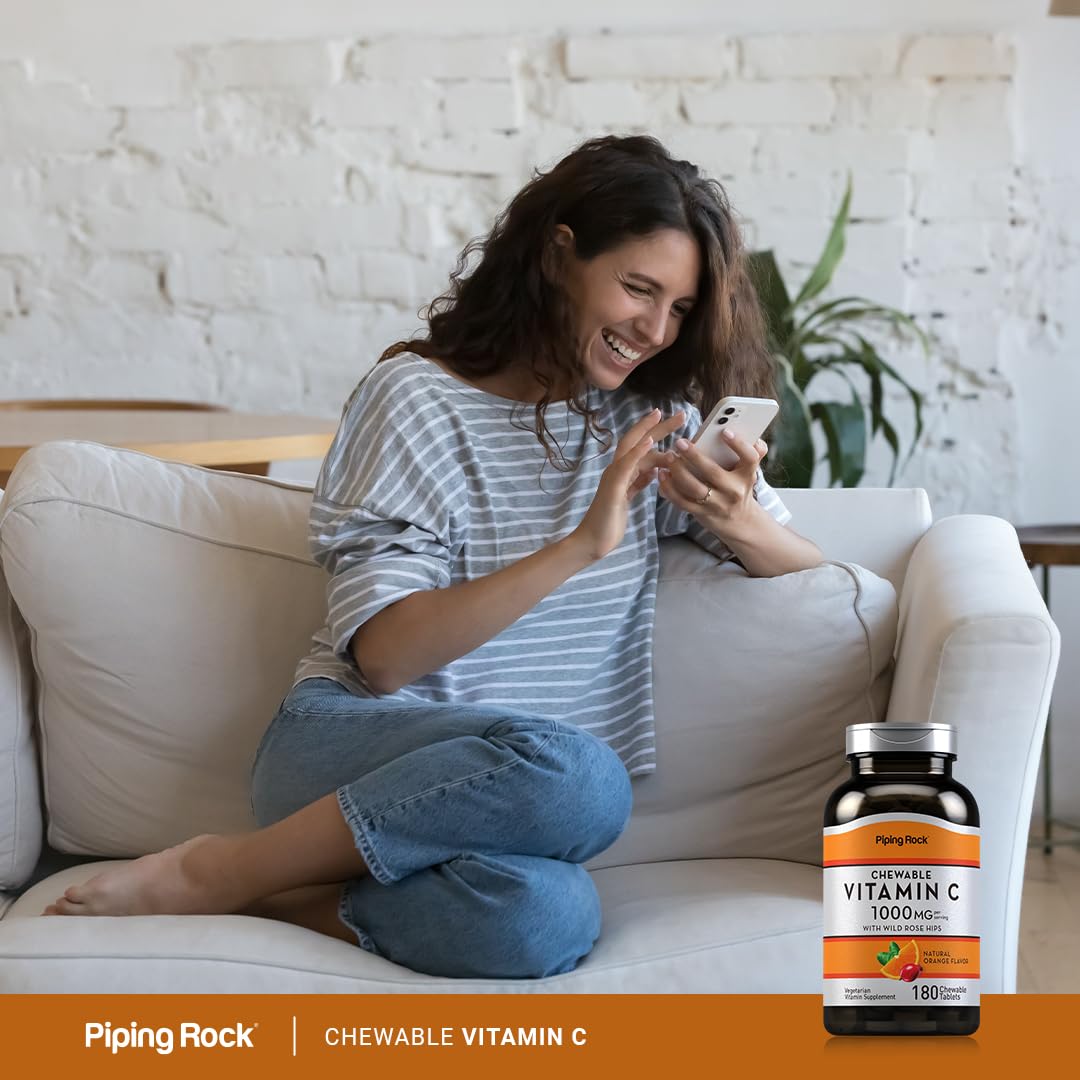 Piping Rock Vitamin C 1000mg Tablet, 180 Count