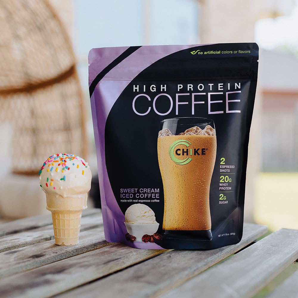 Chike Sweet Cream High Protein Iced Coffee Powder, 17.8 oz
