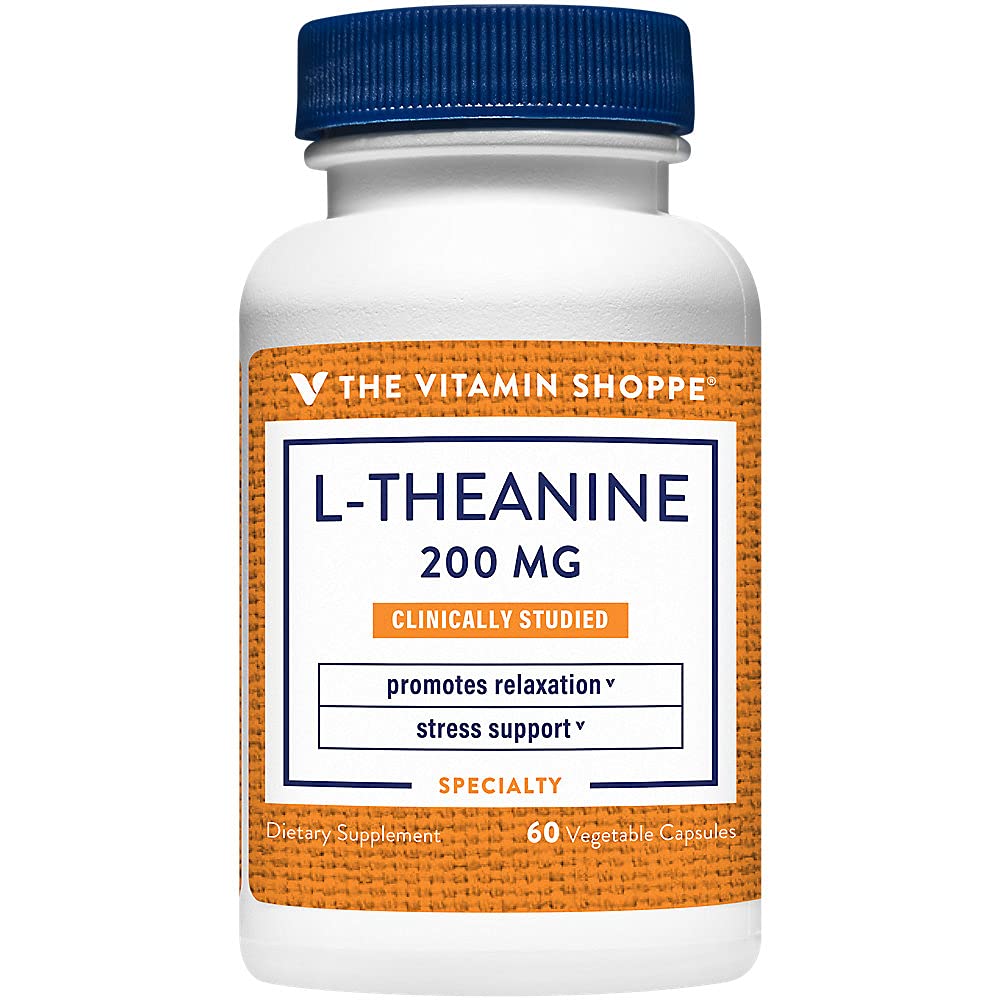 The Vitamin Shoppe L-Theanine 200MG Capsule, 60 Capsules