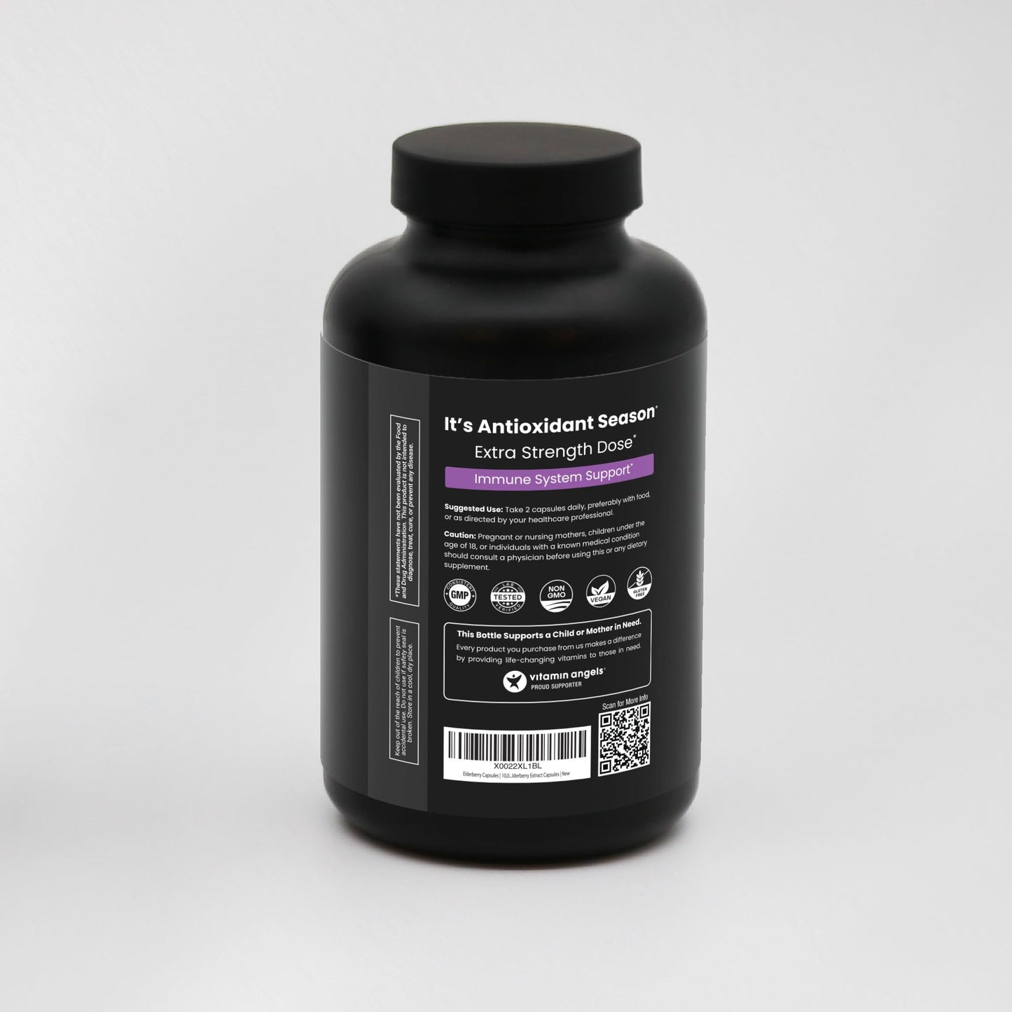 NutraChamps Elderberry with Vitamin C and Zinc Capsules 120 Count